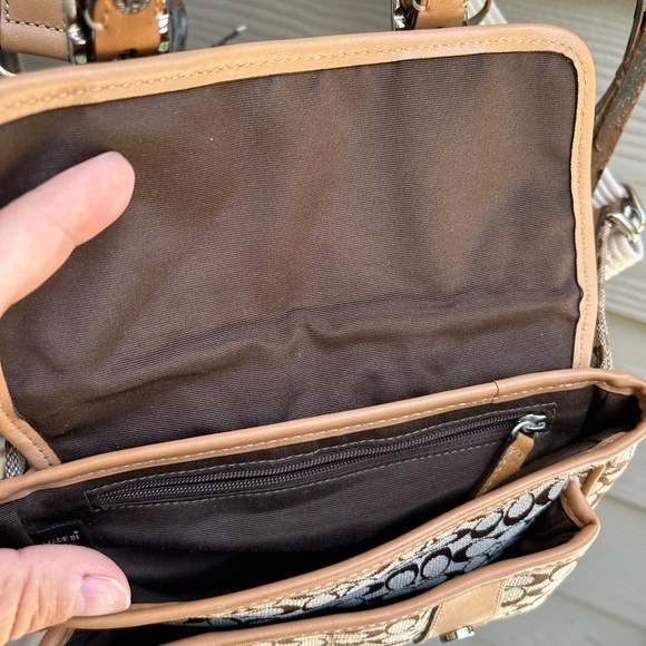 COACH Vintage Bon Voyage Signature Belt Bag / Fanny Pack - Beige Brown - Picture 6 of 11